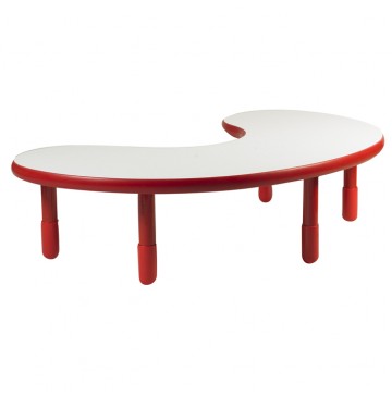 Angeles BaseLine Teacher / Kidney Table – Candy Apple Red with 14″ Legs & FREE SHIPPING - angels-kidney-table-red-360x365.jpg